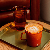 Vente en gros de tasses à expresso et à thé en verre ambré borosilicate artisanal SUNPRO, résistantes à la chaleur, sans poignée, pour hôtel et usage domestique
