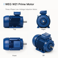 Moteur asynchrone triphasé WEG W21 Prime B3 à châssis en aluminium, monté sur pied, TEFC IC411 IP55 pour entraînements de ventilateurs industriels