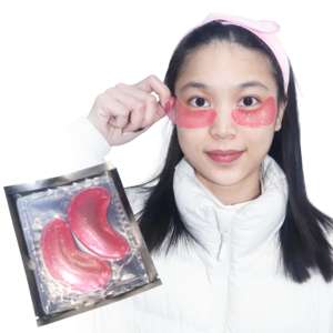 Patchs pour les <span class=keywords><strong>yeux</strong></span> en collagène végétalien biologique avec vitamine C, acide hyaluronique, <span class=keywords><strong>masque</strong></span> en feuille d'hydrogel pour les cernes, anti-rides, hydratant - Product Image 1