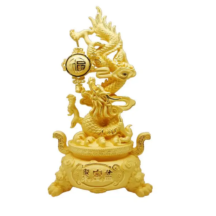 Fabricante de China, precio bajo, modelo de dragón de Año Nuevo chino, metalistería decorativa personalizada, artes Feng Shui 2024, dragón del zodiaco chino