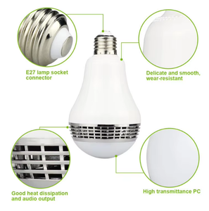 หลอดไฟ LED อัจฉริยะ 9W E27 RGBW ปรับความสว่างได้ ควบคุมผ่านแอพ CRI90 2700-6500K ปรับอุณหภูมิสีได้ พร้อมฟังก์ชั่น<span class=keywords><strong>เพลง</strong></span> สำหรับสวน ห้องนั่งเล่น ห้องนอน งานปาร์ตี้ - Product Image 2
