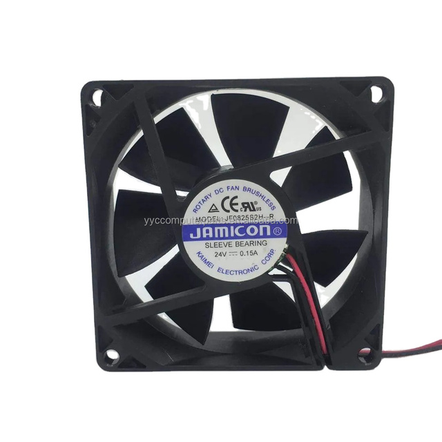For Jamicon JF0825S2H-R DC 24V 0.15A 80x80x25mm 2-wire Server Cooling Fan