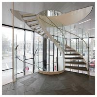Escalier droit et courbé Prima Fashion pour l'aménagement intérieur créatif des parcs et des immeubles de bureaux