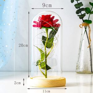 Cadeau romantique de la Saint-Valentin, décoration de mariage, cloche en verre pour l'intérieur et l'extérieur, fleurs éternelles préservées, cadeau pour la fête des mères - Product Image 5