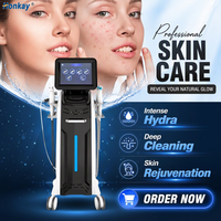 Machine de beauté multifonctionnelle pour le soin de la peau du visage, avec logo personnalisé, hydradermabrasion, jet d'eau et d'oxygène, peeling