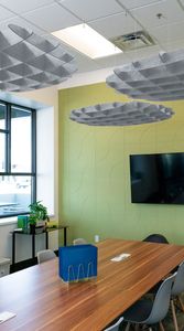 Déflecteur acoustique d'amortisseur de son suspendu hexagonal moderne Qinsound pour la réduction du bruit panneaux acoustiques de panneau de gaufre - Product Image 5