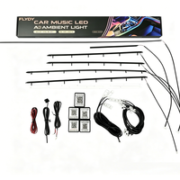 Iluminación Ambiental Automotriz Universal K6, Kit de Cielo Estrellado para Interior de Auto, Luz Decorativa para Auto, Luz Ambiental de Cascada Arcoíris
