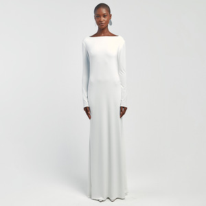 Vestido de noche de manga larga sin espalda, ajustado al cuerpo, para mujer, elegante y a la moda, para fiestas. - Product Image 4