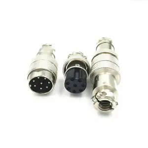 Aviation Application Solder Cable Electrical Mini Plug Connector 4 Pin 8 Pin Gx12 Gx16 Plug Connector