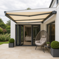 Auvent rétractable électrique certifié CE, bras en aluminium, imperméable, pour balcon extérieur, manuel/électrique