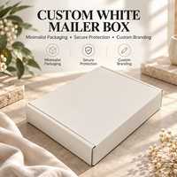 Boîte cadeau en carton ondulé imprimée sur mesure de luxe avec couvercle à charnière sécurisé - Emballage en carton robuste pour l'électronique et les cosmétiques