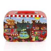 Conception de serrure de poignée décorative personnalisée pour enfants, petite valise rouge en carton, boîte-cadeau
