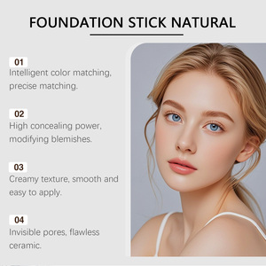 Stick de fond de teint 2-en-1 à couleur naturelle, changeant de couleur, léger, base transparente sans démarcation, hydratant, correcteur, maquillage longue tenue - Product Image 4