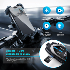Nuovo arrivo impermeabile casco auricolare con fotocamera bici Smart <span class=keywords><strong>bluetooth</strong></span> citofono per casco - Product Image 4
