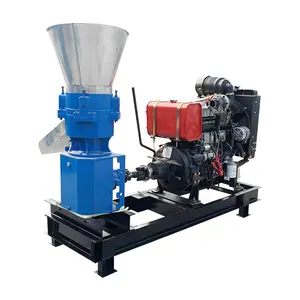 Cattle Feed Pellet Machine Diesel Engine Animal Provided Gasoline Engine Pet Feed Making Machine