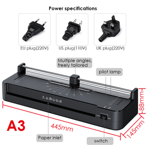 Laminatrice Foska A3 A4 in Plastica con 2 Ruote e Taglierina, Macchina per Laminazione a Caldo per Ufficio - Product Image 2