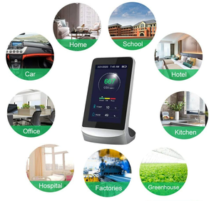 Pengukur <span class=keywords><strong>CO2</strong></span> portabel, alat pendeteksi Gas karbon dioksida dengan <span class=keywords><strong>Monitor</strong></span> kualitas udara dalam ruangan Alarm kelembapan temperatur - Product Image 4