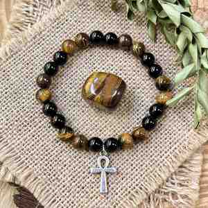 Bracelet en pierre naturelle avec perles de verre colorées, infusé de Reiki, photos de produits professionnels pour les grossistes, livraison rapide - Product Image 2