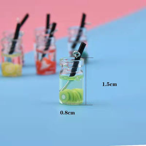 Abalorios de <span class=keywords><strong>Botella</strong></span> de Vidrio con Diseño de Bebidas de Frutas en 3D de Yiwu Wintop, Accesorios para Hacer Pendientes, Decoración - Product Image 2