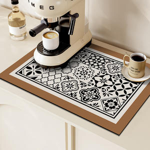 Tapis de cuisine à motif géométrique 30x40cm 40x60cm en polyester lavable rectangulaire pour comptoir, évier, bar - Product Image 2