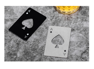 1PCS a Poker Black/Silver Poker Card Spades <b>Beer</b> Bottle Opener Personalized Stainless Steel Bottle Opener Bar Tool Accessories - Product Image 3