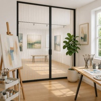 Porte pliante sur mesure en PC, fabriquée en usine OEM, étanche, transparente, en cristal, cloison accordéon, pour salon commercial, cuisine