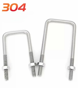 Boulons en U de haute qualité M8*50*60 en acier inoxydable 304, longueur de 10 mm, <span class=keywords><strong>traitement</strong></span> de galvanisation à chaud au zinc lisse - Product Image 4