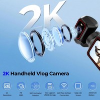 Kamera aksi luar ruangan L19S mini gimbal saku portabel, camcorder digital, kit vlog genggam putar, desain Ring Pro dengan wifi