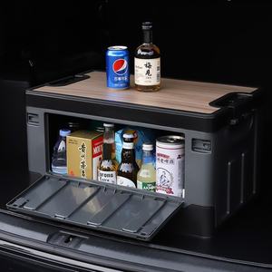 Novo <span class=keywords><strong>70L</strong></span> PP Dobrável Caixa De Armazenamento Retangular Tampa Ao Ar Livre Dobrável Caixas De Armazenamento Bins Empilhável Camping Caixa De Armazenamento para Jardim - Product Image 1