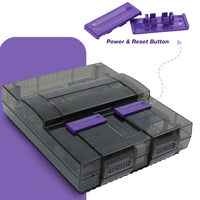 Nouvelle coque semi-transparente de haute qualité pour coque de console de jeu SNES pour étui de remplacement SNES