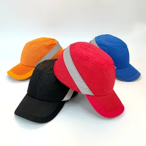 Venta al por mayor gorra de béisbol Sombrero duro cabeza protección de seguridad gorra de béisbol azul liso para hombres