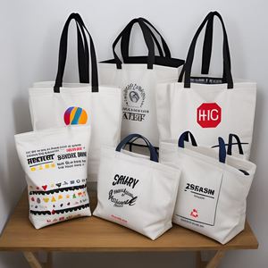 Custom Printed logo Women's Tote <b>Bags</b> Blank Cotton <b>Canvas</b> Tote Shopping Handbag Shoulder Cotton Beach Shopping Tote <b>Bag</b> - Product Image 1