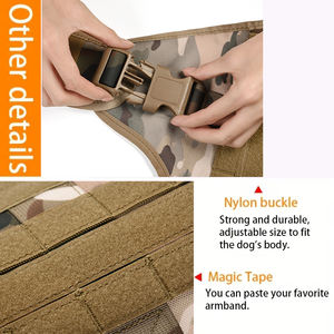 Set <span class=keywords><strong>Harnesses</strong></span> Anjing Taktis Anti Tarik, Vest Reflektif Nylon OEM, Kalung Anjing, Tali Anjing, dan <span class=keywords><strong>Harnesses</strong></span> Latihan Heavy Duty untuk Anjing Besar - Product Image 5