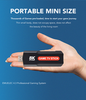 Q9 Dual System Game Stick 8K Console de jeux vidéo rétro avec manette sans fil 64G TV Sticks 10000+ jeux pour cadeau