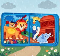 Livre en tissu éducatif pour bébés et enfants, résistant aux déchirures, avec animaux en 3D, pour l'éveil et l'éducation précoce, livre en feutre, livre d'activités