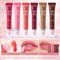 Huile à lèvres hydratante et nourrissante teintée effet repulpant, waterproof, en gelée, marque privée