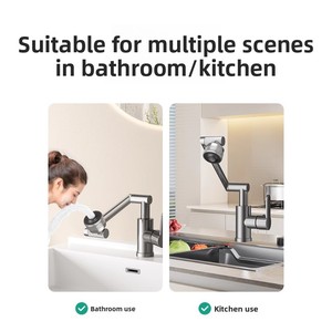 <span class=keywords><strong>Rubinetto</strong></span> per <span class=keywords><strong>lavabo</strong></span> bagno e cucina, monocomando, montaggio su piano, con valvola in ceramica, braccio meccanico, acqua calda e fredda - Product Image 3