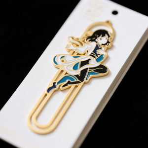 Marque-page personnalisé en usine marque-page en métal en alliage de Zinc émail Design personnalisé 3D mignon Rectangle dessin animé Anime marque-page - Product Image 1