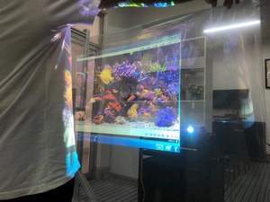 Phim chiếu holographic tự dính siêu trong suốt 85%, loại dán phía sau, dùng cho cửa kính và màn chiếu - Product Image 2