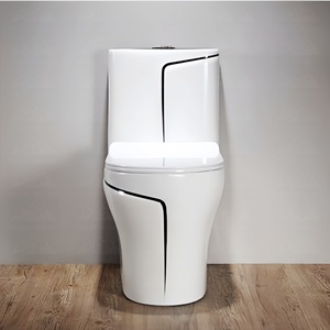 WC Monoblocco in Ceramica Moderno con Sistema di Scarico Doppio, Alta Efficienza, Scarico a Vortice per Uso Residenziale e Progetti - Product Image 3