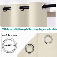 Rideaux d'extérieur imperméables pour pergola, patio, balcon et jardin, protection solaire et de la vie privée résistante aux UV