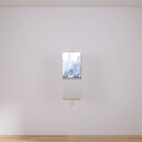 Miroir mural pleine longueur pliable, design escamotable et rabattable, verre HD résistant aux explosions, cadre fin de 2 cm, cadre arrondi, rail silencieux