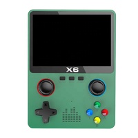 Console de jeu portable Mini X6 avec double joystick 3D, écran 3,5 pouces, puce puissante, batterie 2000 mAh, console de jeu vidéo classique