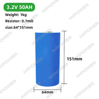 Baterai Lithium Ion Silinder LFP 3.2V 50Ah Grade A untuk Penyimpanan Energi Luar Ruangan, Sel Lifepo4, 8000 Siklus, 160WH