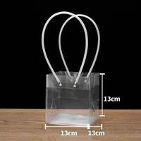 Sac à main transparent en PP, recyclable, à fond carré, avec impression offset pour l'emballage de cadeaux de vacances