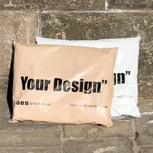 Black Designer Glossy Poly Mailer Custom Logo Polymailer Printed Mailing Bag For Clothes