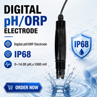 Électrode numérique de mesure du pH et de l'ORP T-Measurement, alimentation large plage de tension DC 9 à 30V, sortie RS485, système de capteur de qualité de l'eau