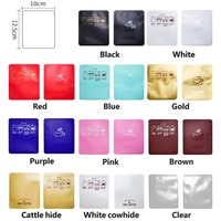 Sachet de thé personnalisé à trois soudures latérales, étanche à l'humidité, en aluminium laminé, avec encoche de déchirement et coins arrondis