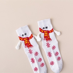 Calcetines tobilleros de algodón para mujer, grosor medio, diseño navideño rojo, regalo festivo para otoño e invierno - Product Image 3