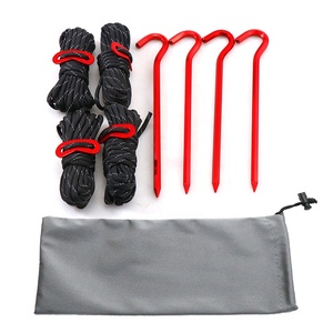 Outdoor Camping <b>Tent</b> <b>Canopy</b> Fixed Reflective Wind Rope 4m*4mm Rope WIth Wind Rope Buckle - Product Image 1